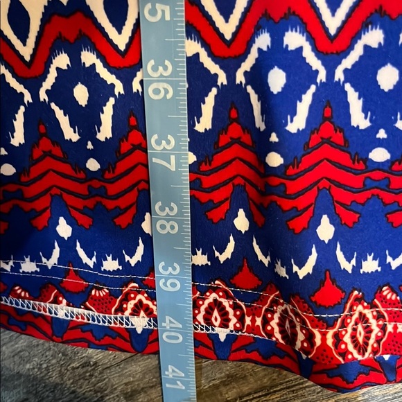 LuLaRoe Red, White and Blue A-Lin Simply Comfortable Midi Dress - Picture 5 of 9